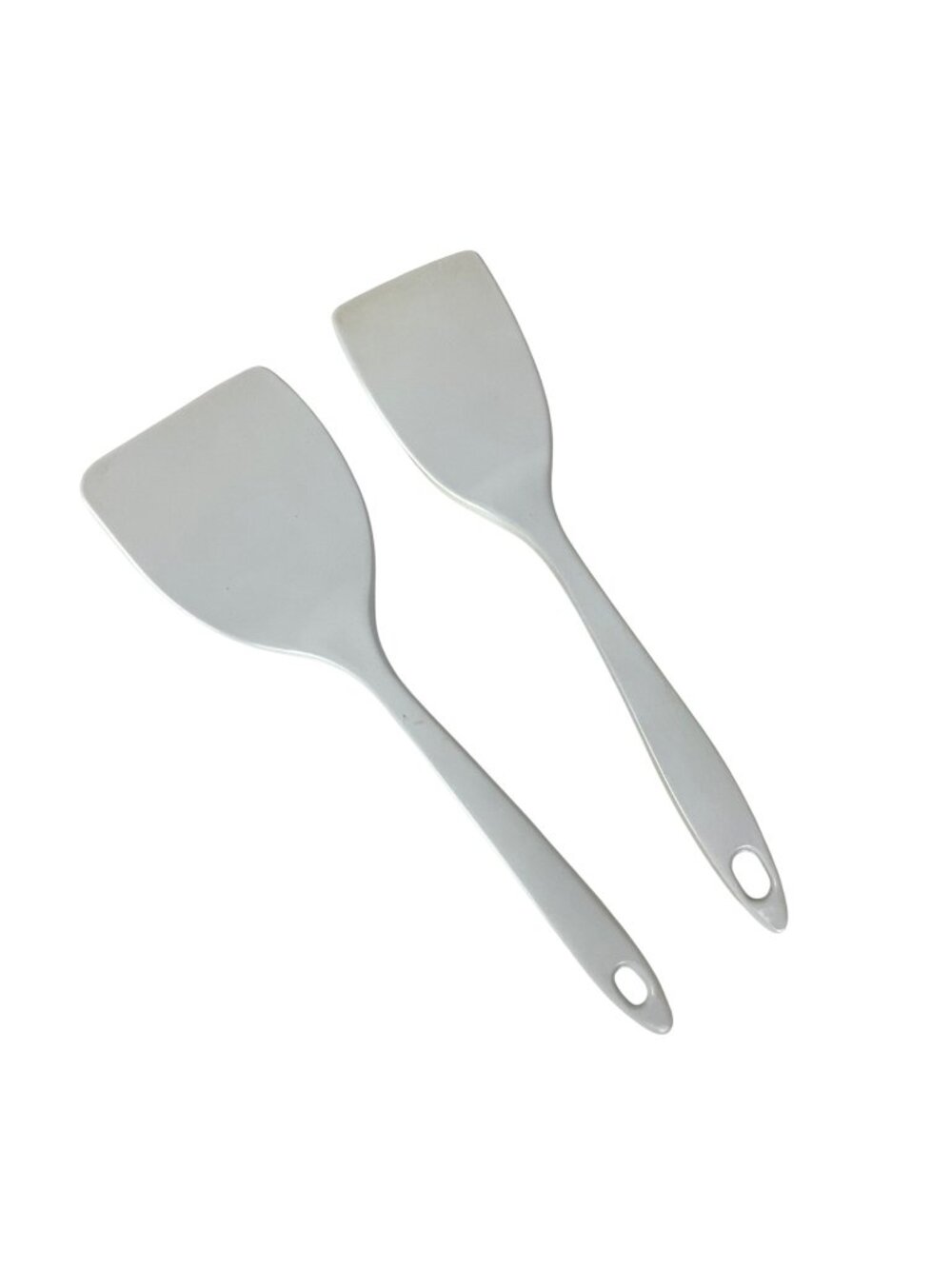 Ekco Melamine Spatula Turner Set Of 2 White Lightweight Durable Kitchen Utensils
